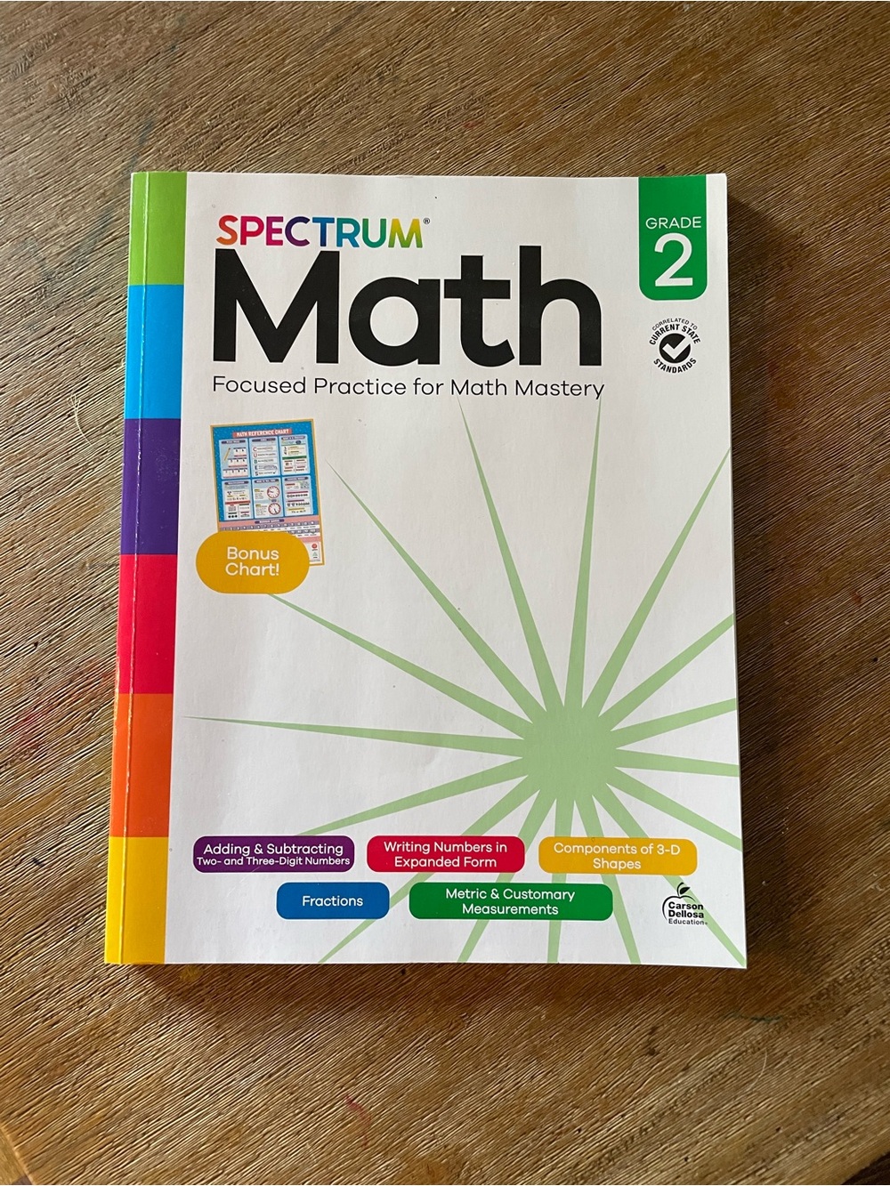 Spectrum Math Grade 2 Workbook - White & Green
